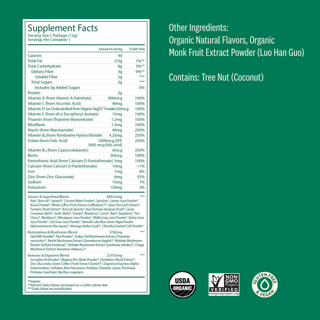 Organic Greens Powder Trial Pack